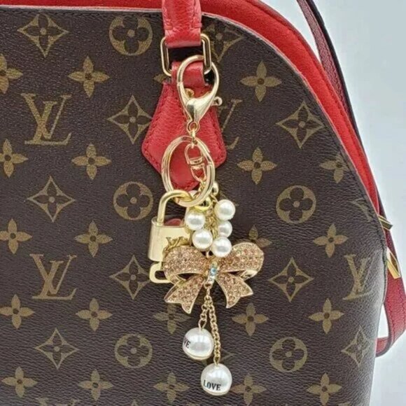 100% Auth Louis Vuitton Lock & Key with unbranded Bagcharm, Keycharm, Keychain - Picture 7 of 8